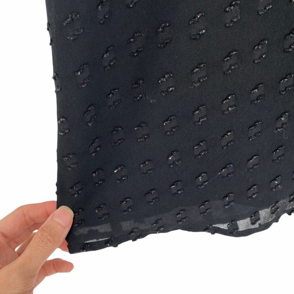 J. Crew Black Sleeveless Ruffle Cap Sleeve Top - Picture 5 of 11